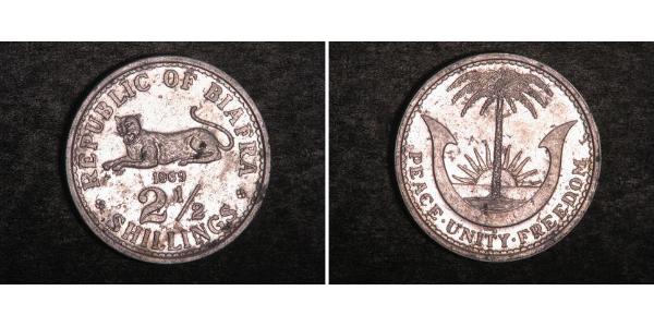 2.5 Shilling 比亚法拉共和国 (1967 - 1970[1]) 铝 